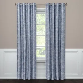 New - 1pc 50"x84" Blackout Modern Stroke Window Curtain Panel Blue - Project 62