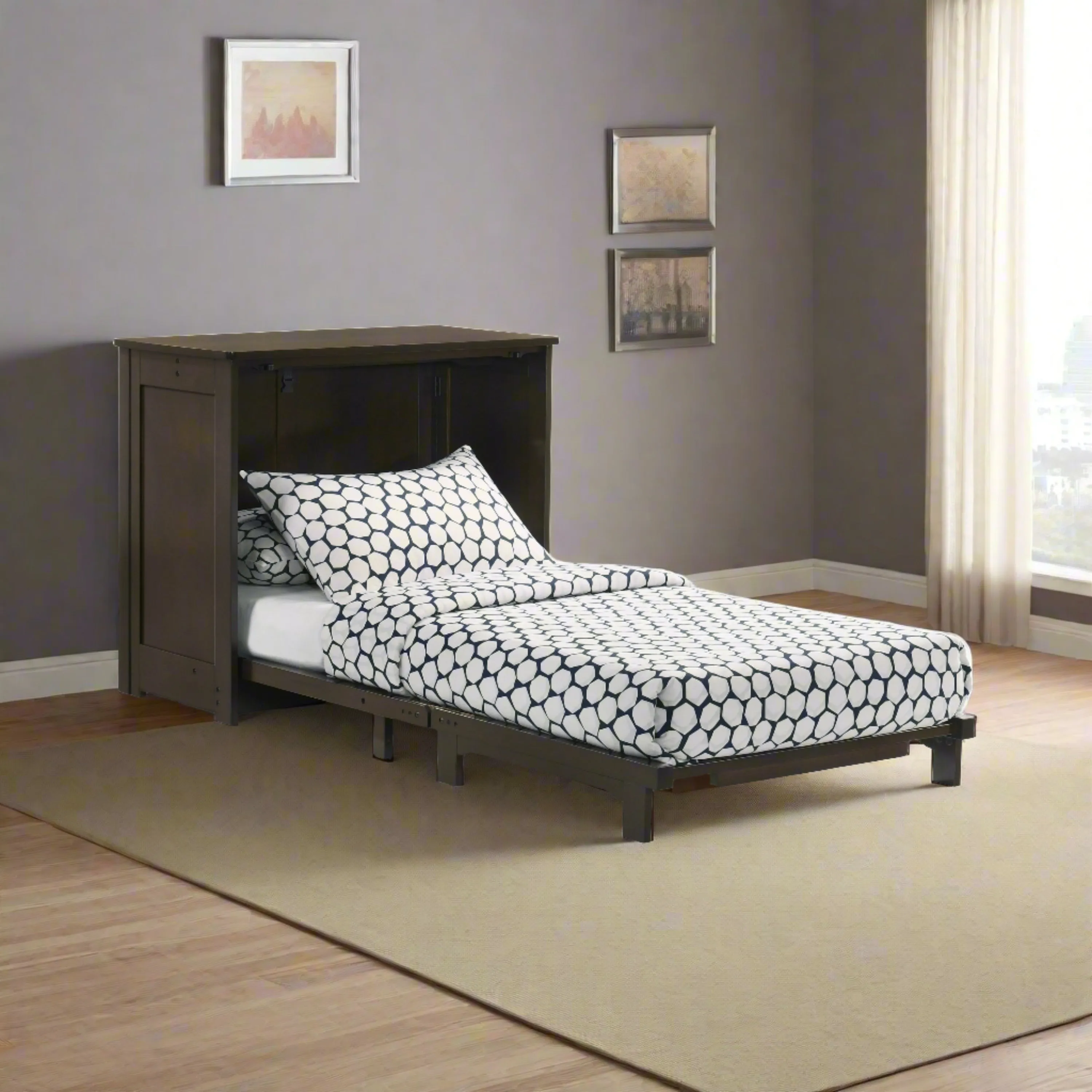 Night and Day Furniture - Orion Cabinet Murphy Bed with Mattress in Full or Twin