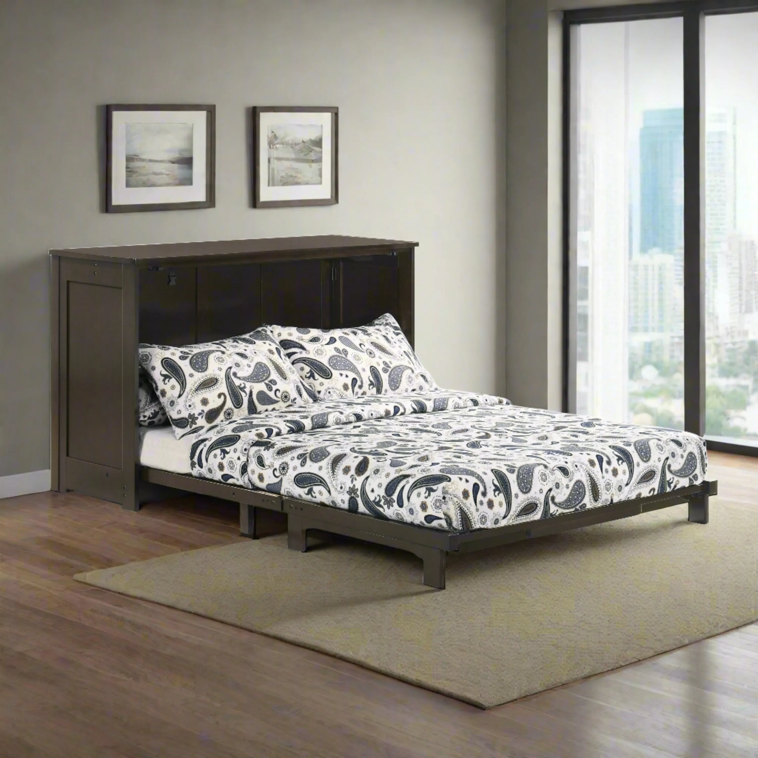 Night and Day Furniture - Orion Cabinet Murphy Bed with Mattress in Full or Twin