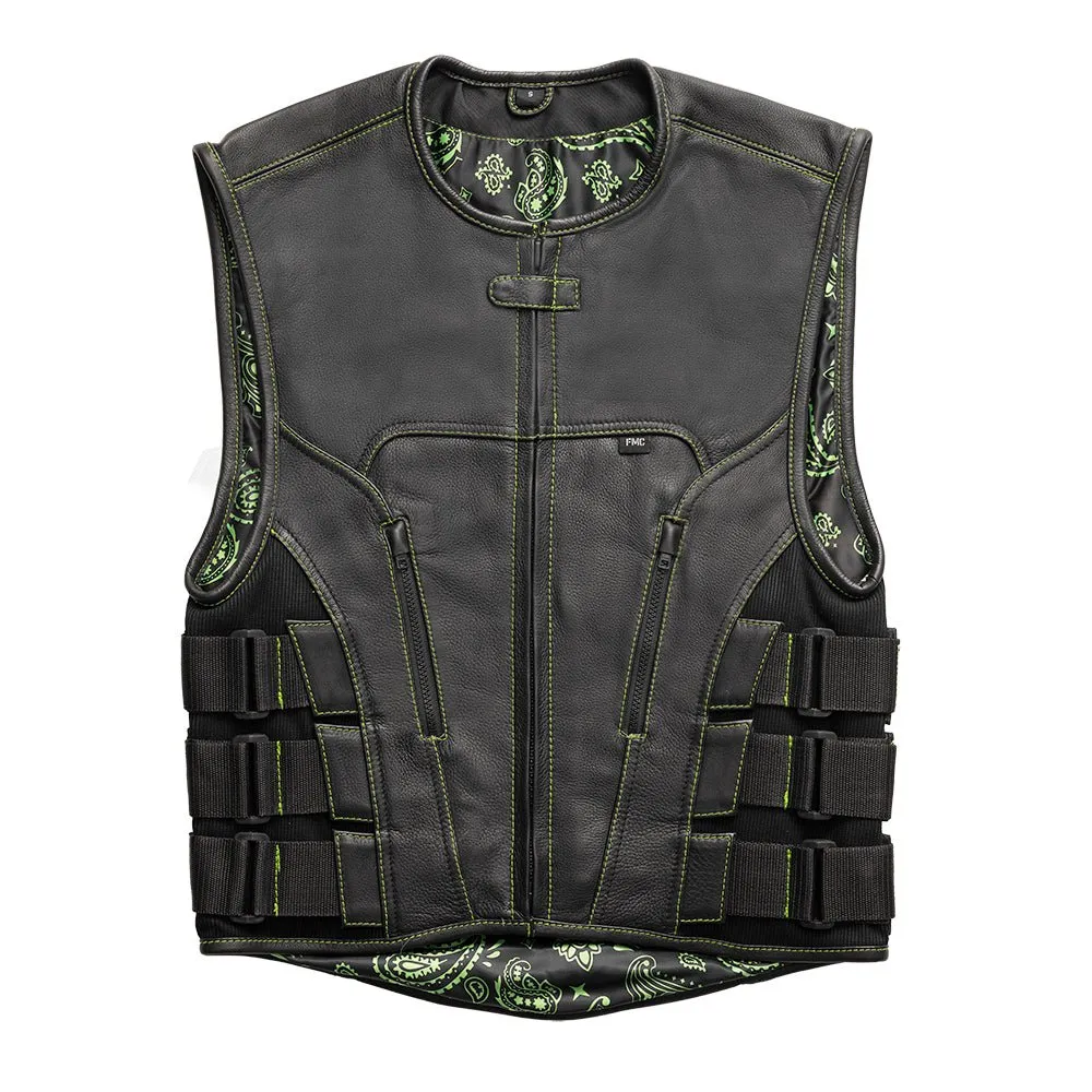 Ninja - Men's Swat Style Leather Motorcycle Vest - Limited Edition