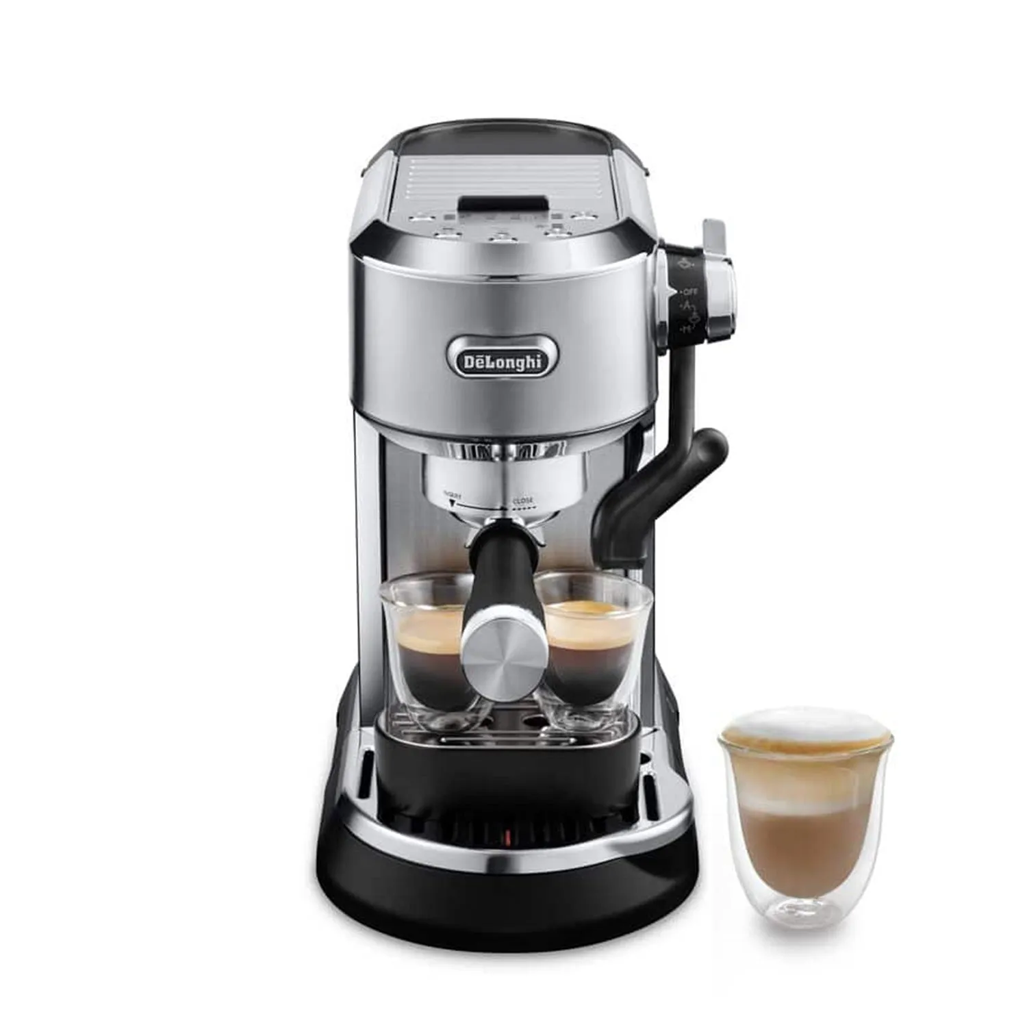 Open Box | DeLonghi Dedica Maestro Plus Espresso Machine, Metal #EC950M