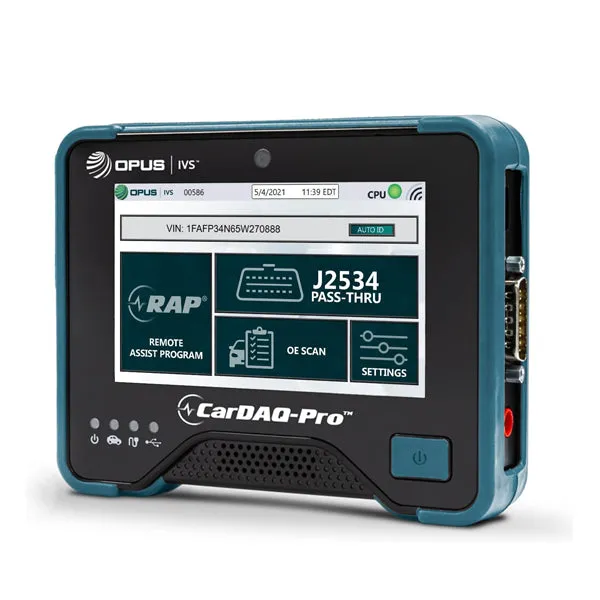 Opus - CarDAQ-Pro - J2534 - All-in-One Pass-Thru Device for Multiple Vehicle Brands - Remote Assisted Programming & IVS 360 Live Support - DOIP, PDU, and CAN FD