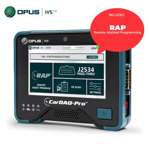 Opus - CarDAQ-Pro - J2534 - All-in-One Pass-Thru Device for Multiple Vehicle Brands - Remote Assisted Programming - DOIP, PDU, and CAN FD