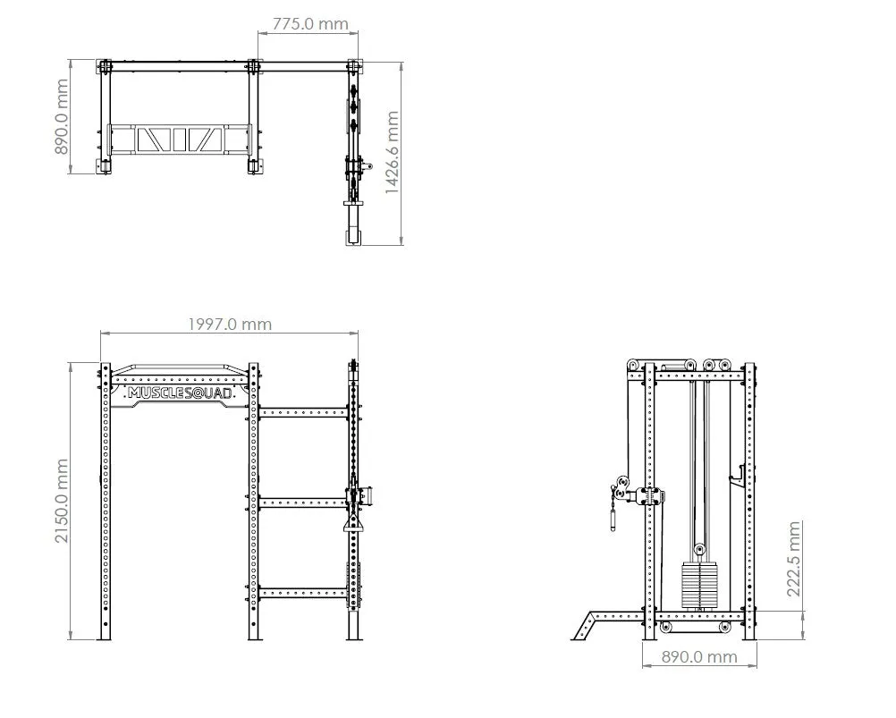 Phase 3 Power Rack & Cable Weight Stack