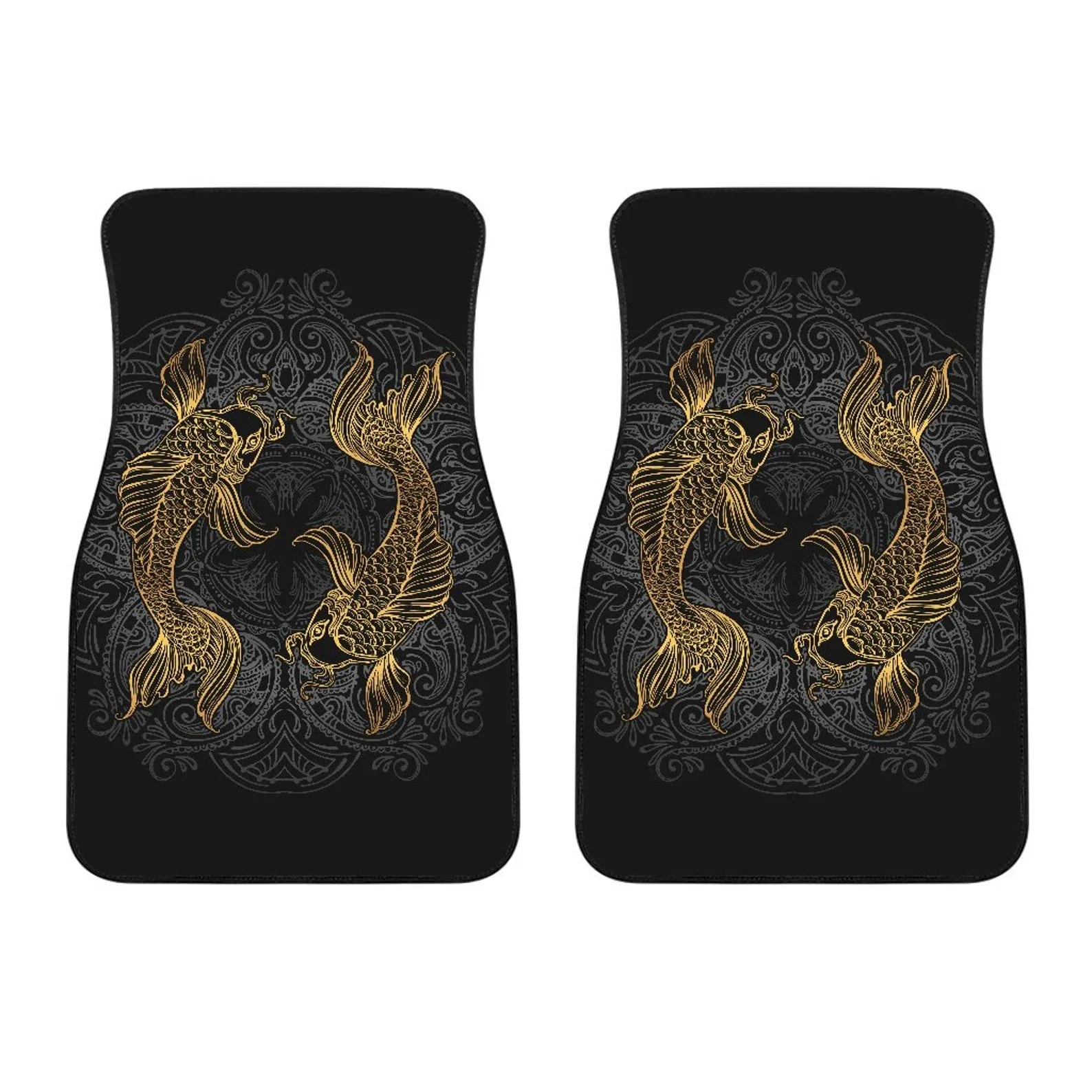 Pisces Zodiac Front And Back Car Mats, Pisces Car Floor Mats Set, Fish Lover Gift, Custom Full Car Mat Set, New Car Floor Accessories