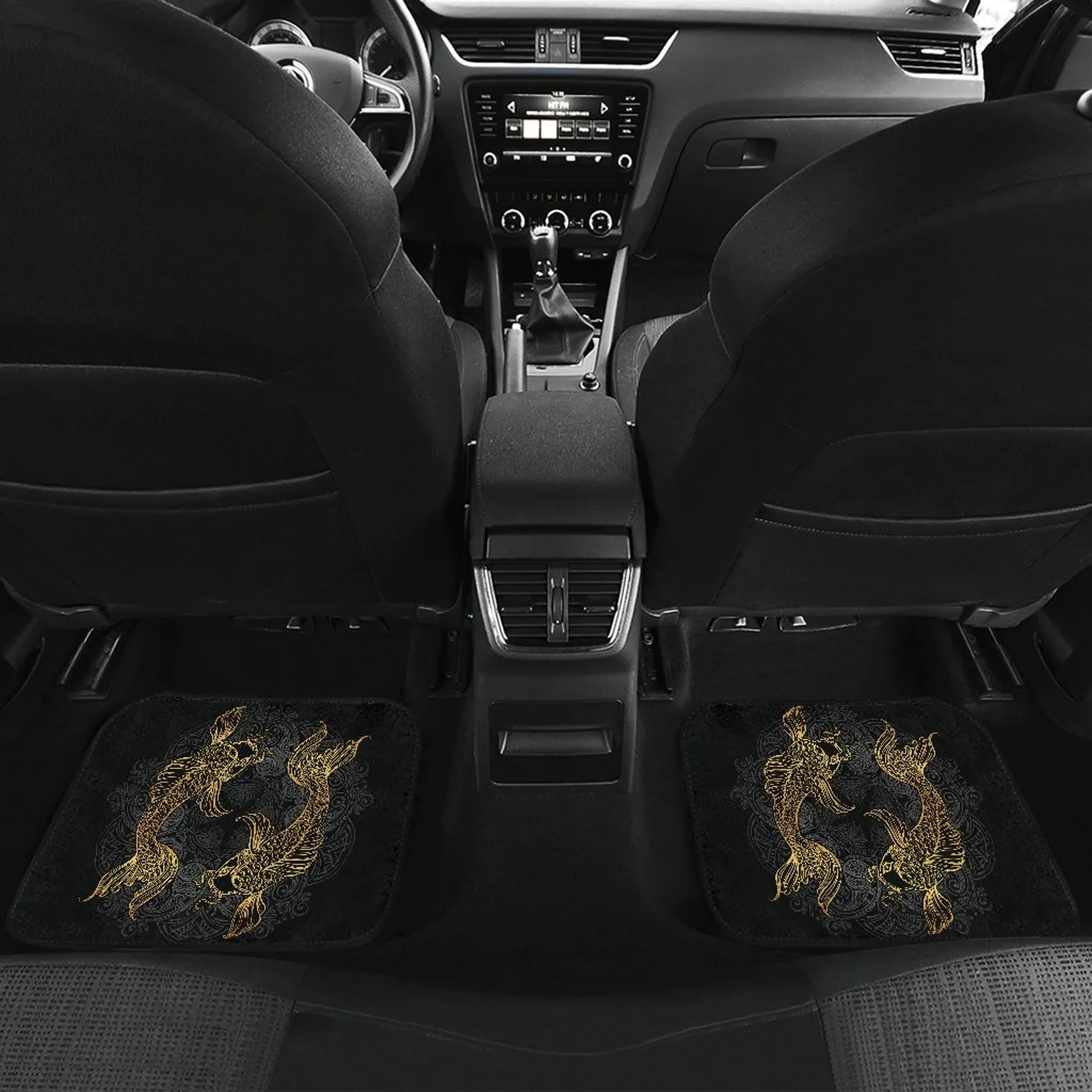 Pisces Zodiac Front And Back Car Mats, Pisces Car Floor Mats Set, Fish Lover Gift, Custom Full Car Mat Set, New Car Floor Accessories