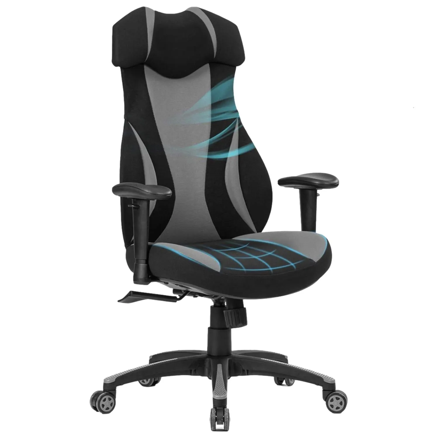 PRO-X SERIES/ 185 GAMING CHAIR (BLACK & GREY)