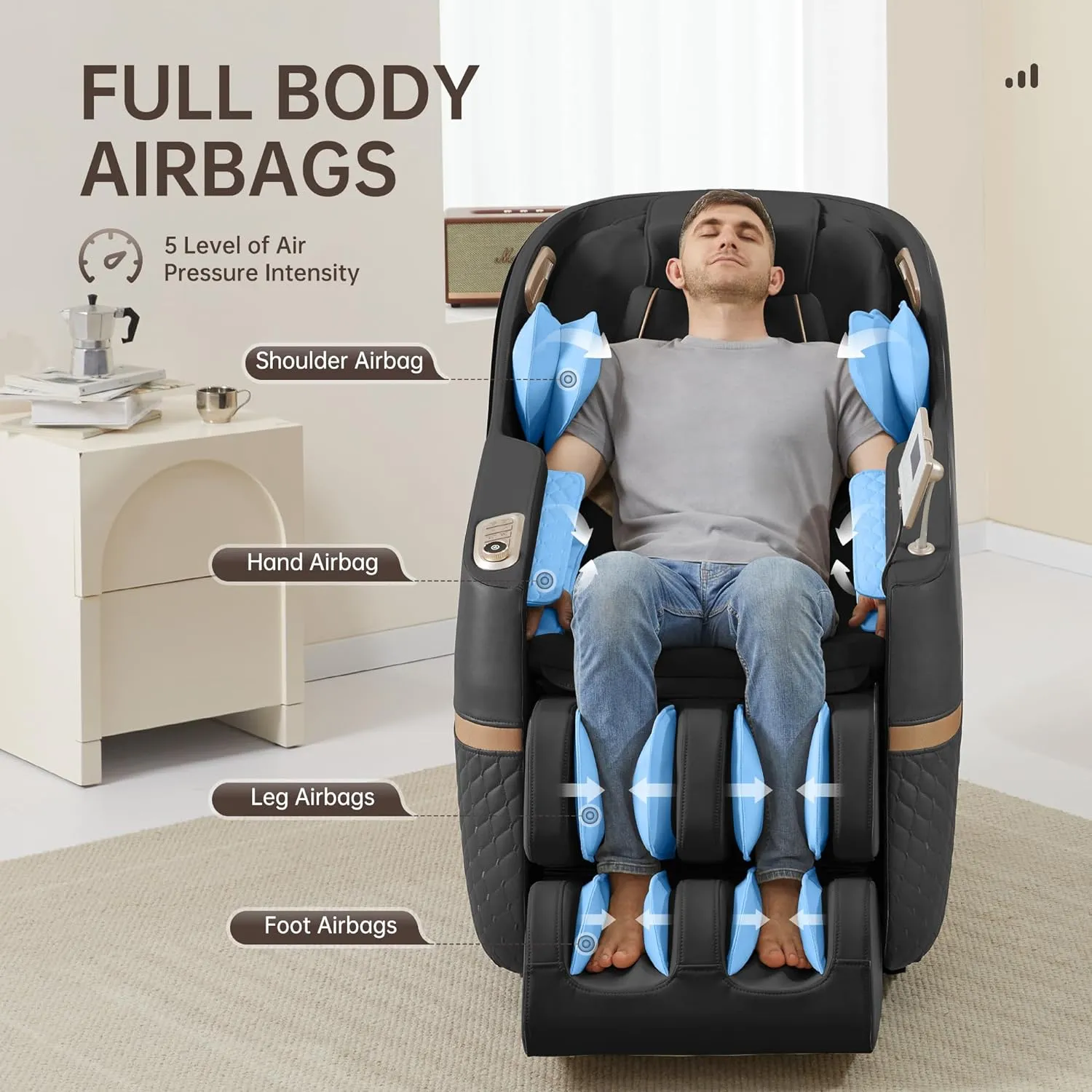 Relax Massage Chair, Full Body Zero Gravity Massage Chair Recliner with 18 Modes Yoga Stretch Bluetooth Heating APP Control