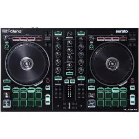 Roland DJ202 Serato DJ Intro Controller w/ Large Platters Optimized for Scratching