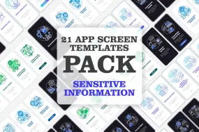 Sensitive information mobile app screen bundle