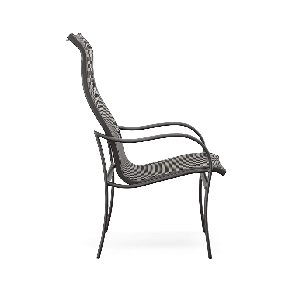 SHORELINE SLING HIGH BACK DINING CHAIR, GRAPHITE