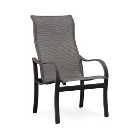 SHORELINE SLING HIGH BACK DINING CHAIR, GRAPHITE