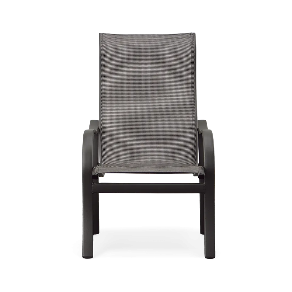 SHORELINE SLING HIGH BACK DINING CHAIR, GRAPHITE