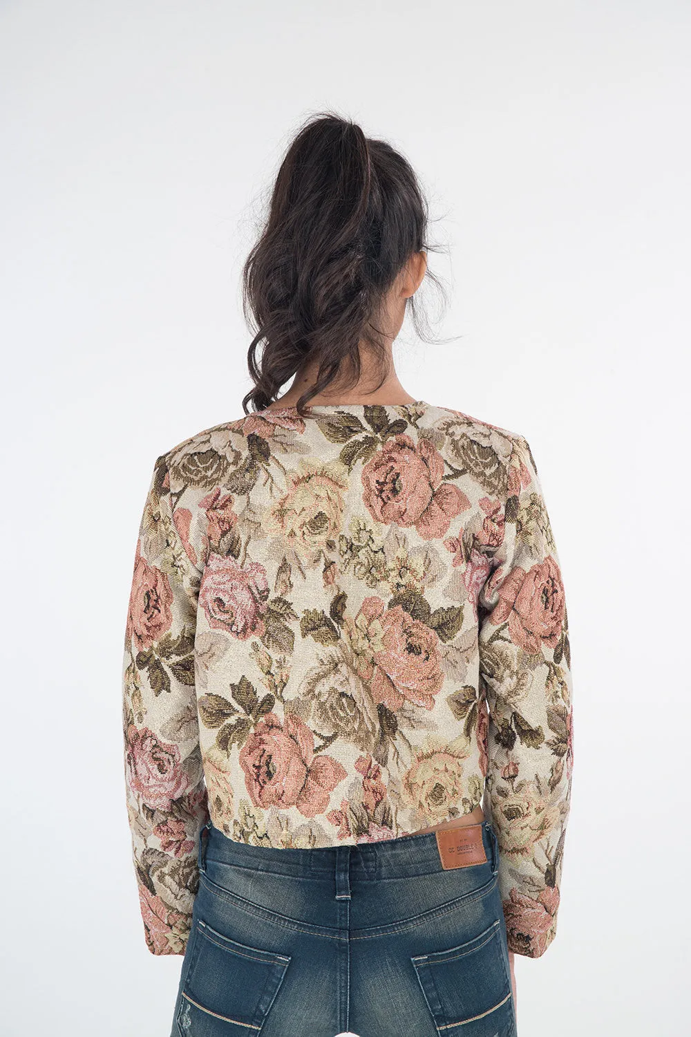 Short Bolero Jacket with Long Sleeves