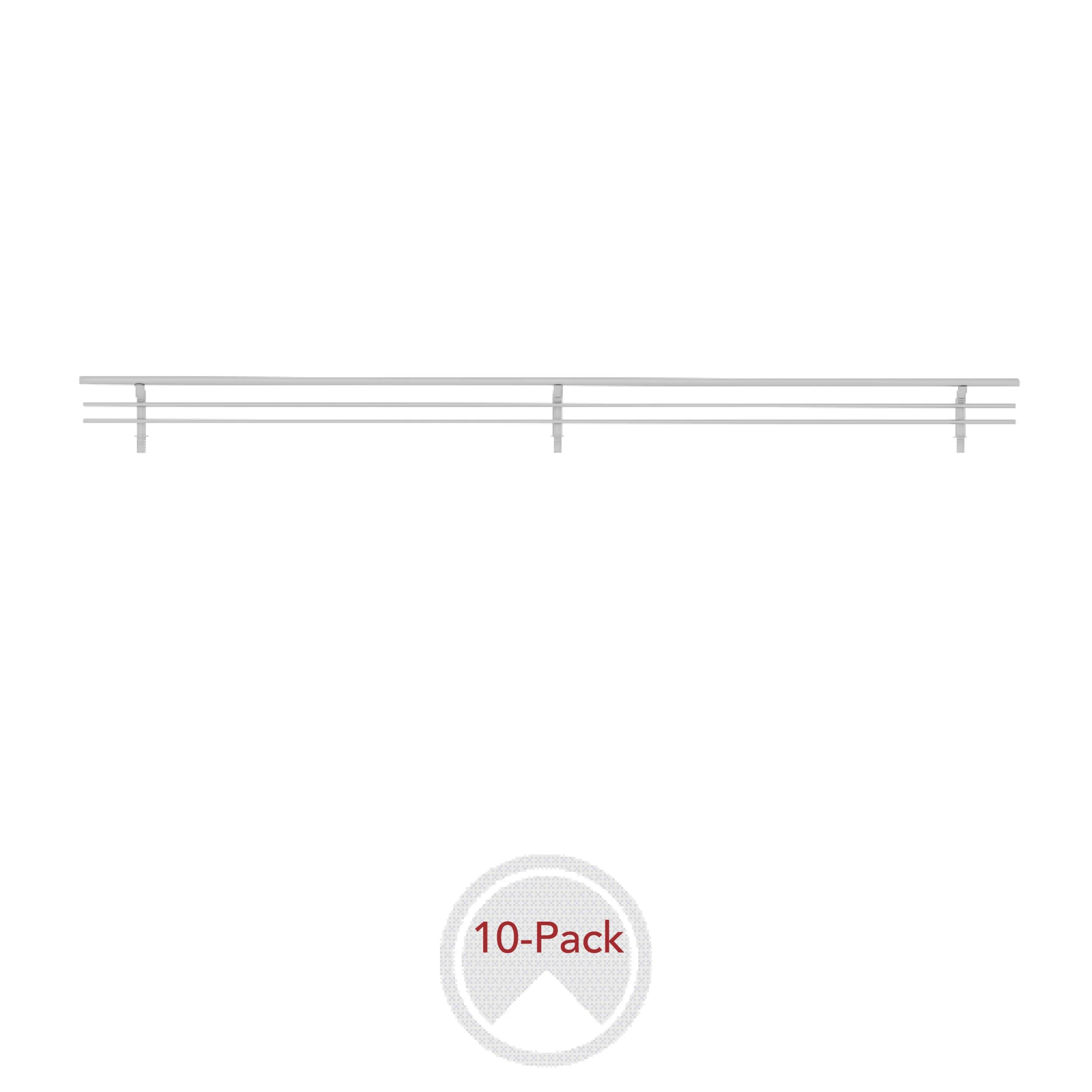 Sidelines / CSRSL-24SC-10 / Sidelines Closet Shoe Rail for Custom Closet Systems (10 pack)