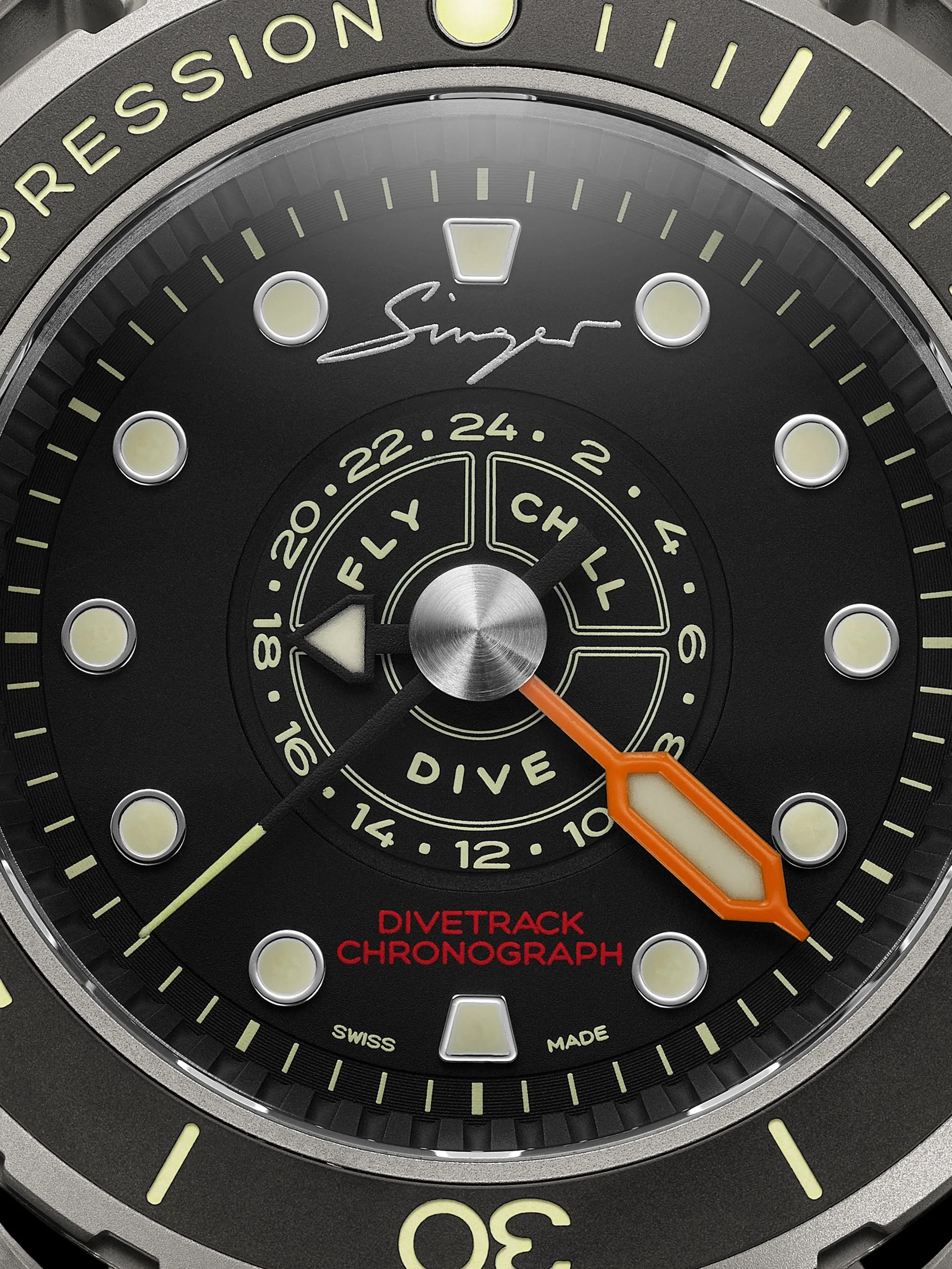 Singer Reimagined Divetrack 24-Hour Chronograph SR401