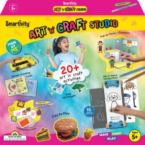 Smartivity 20 In 1 Art And Craft Kit I Birthday Gift For 5,6,7,8,9 Year Old Girls & Boys I Clay, Stamp, Tracing, 3D House, Origami & Many More I Toys For Kids Age 5,6,7,8,9|Made In India,Multicolor