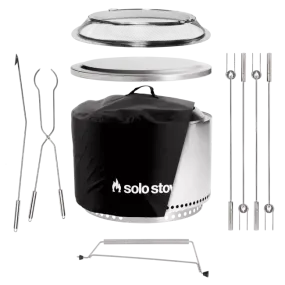 Solo Stove Stainless Steel Yukon Ultimate Bundle 2.0 - Portable &amp; "Smokeless"