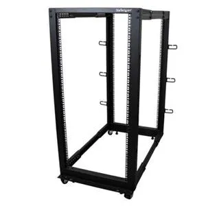 StarTech.com 4POSTRACK25U 25U Adjustable Depth Open Frame 4 Post Rack w/Casters