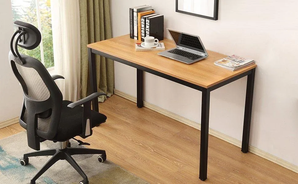 Sturdy and Heavy Duty Foldable Office Computer Desk (Teak, 120cm)