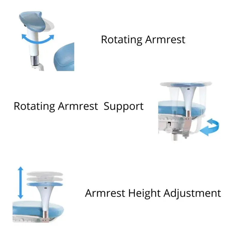 Swing-out Armrests/Elbow Supports for Both Hands (FLAT)