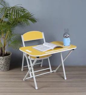 The Tickle Toe Foldable Study Table and Chair Set for Kids Boy and Girl 59L x 39W x 44H cm; Chair: 28L x 28W x 54H cm, Age 2-5 Years,Yellow?