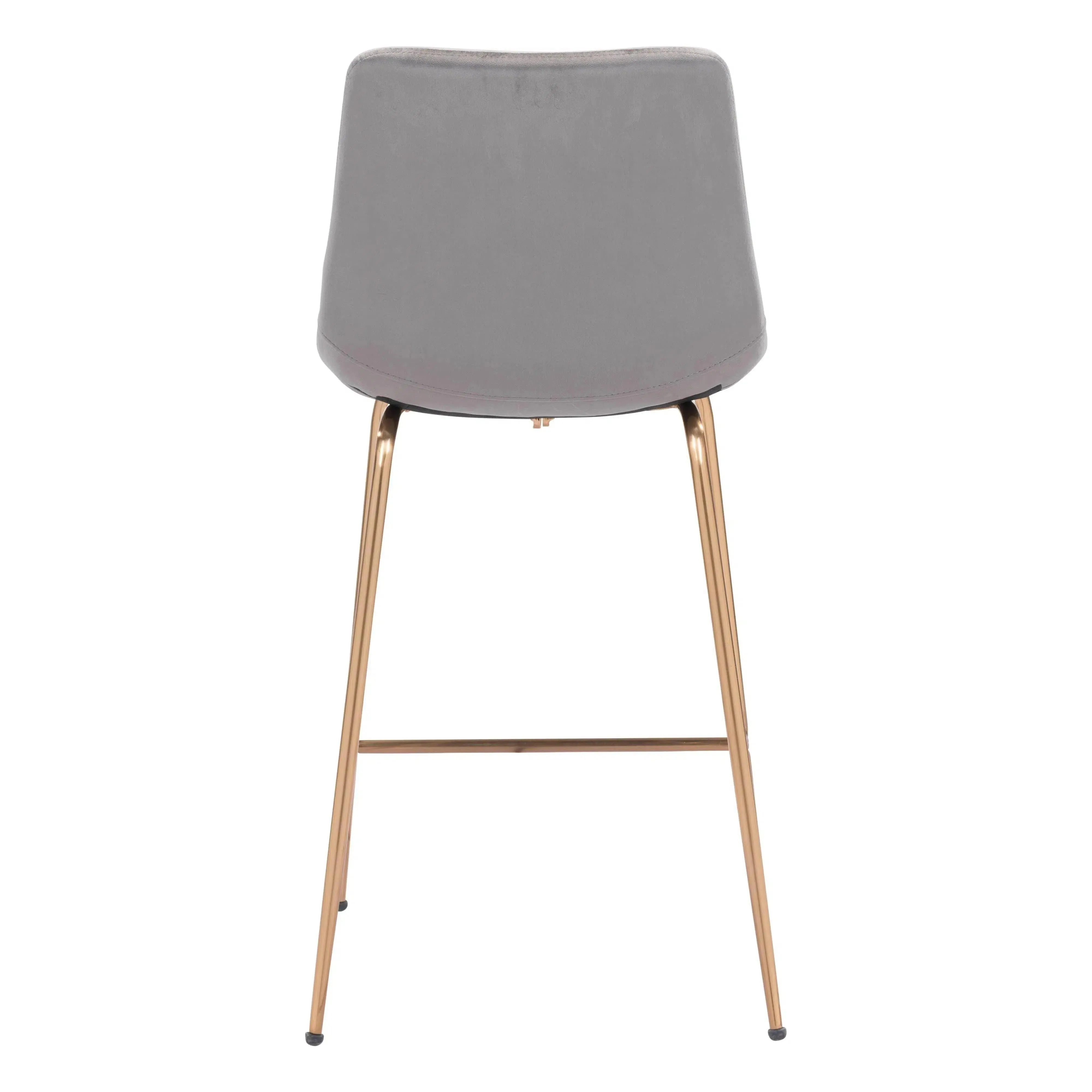 Tony Counter Chair Gray & Gold