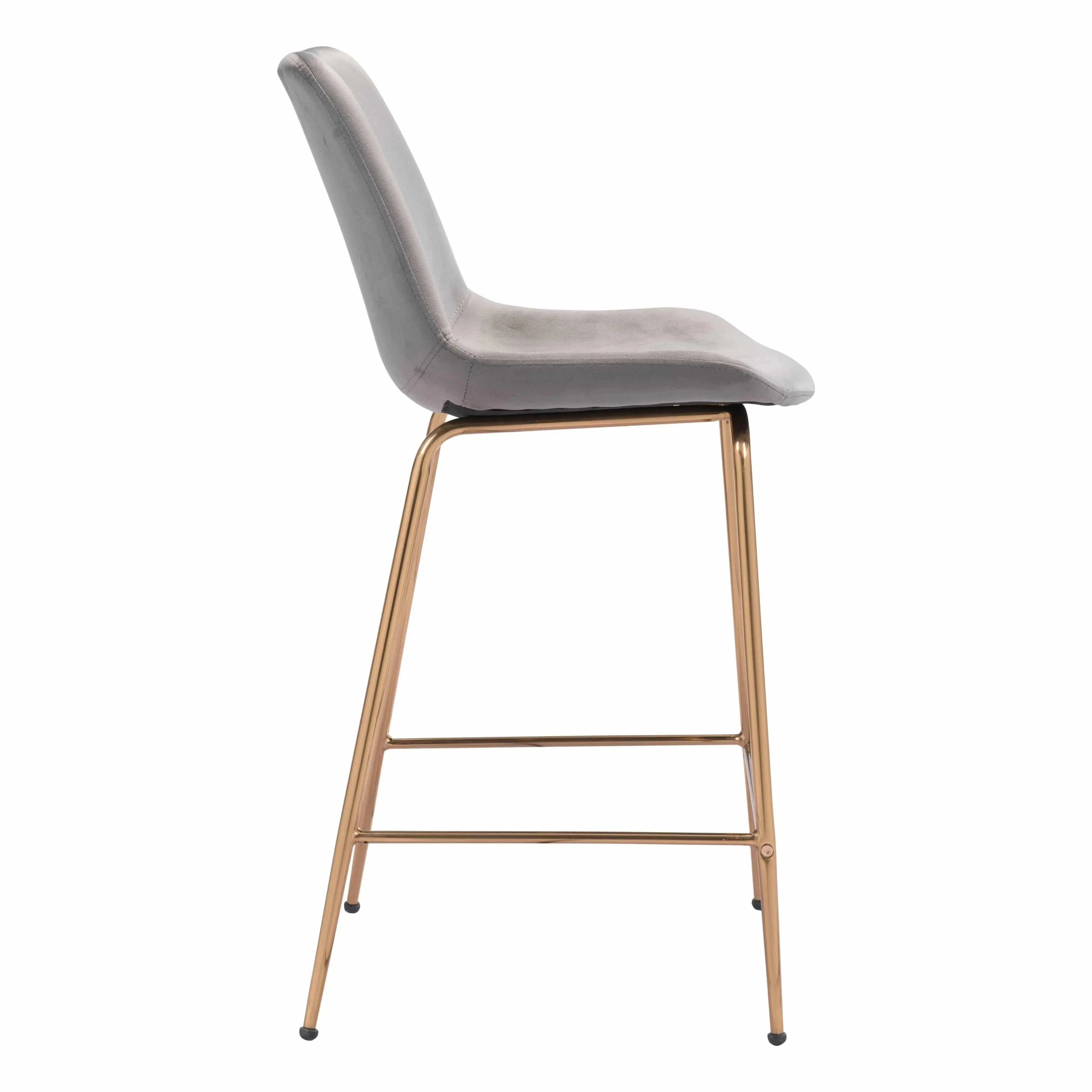 Tony Counter Chair Gray & Gold