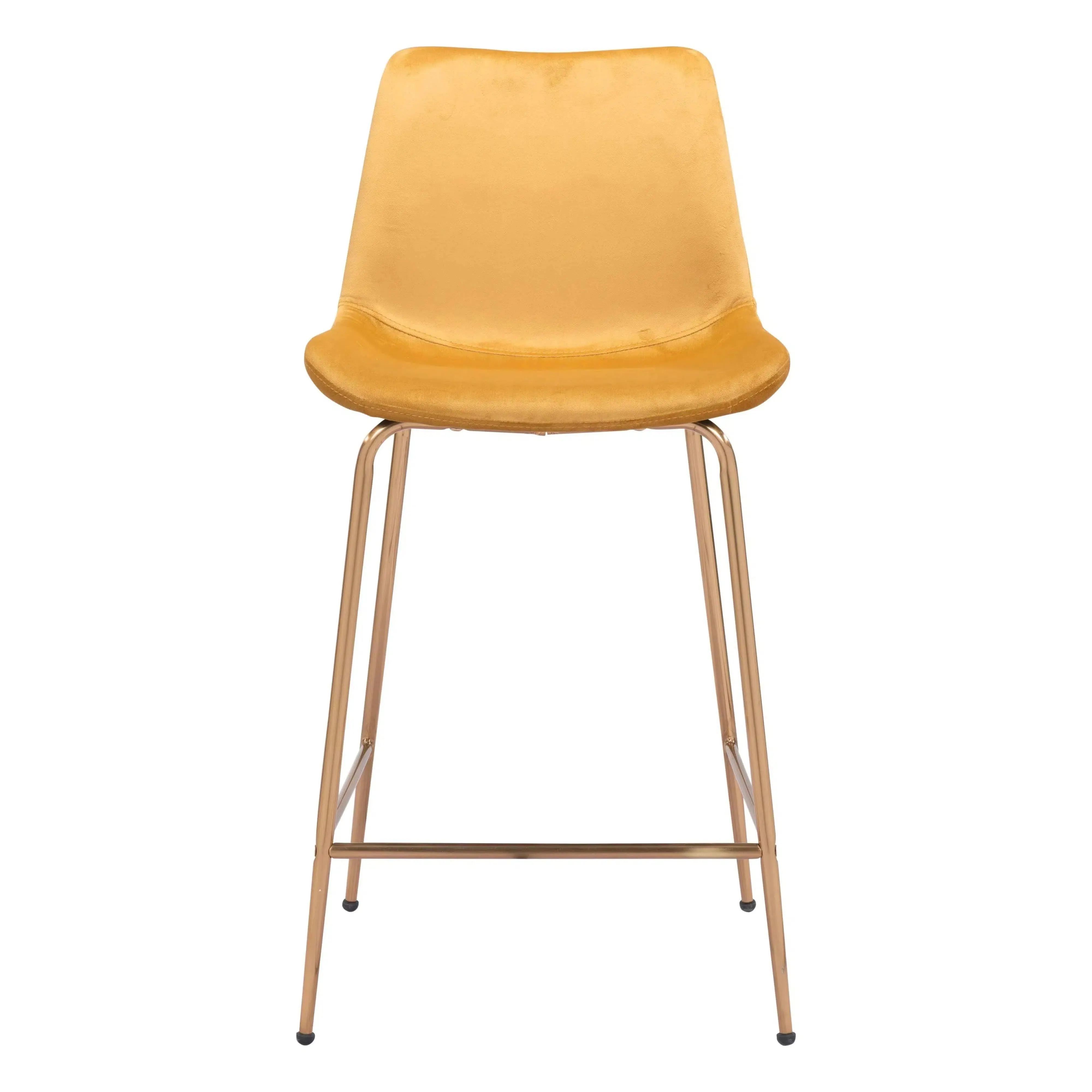 Tony Counter Chair Yellow & Gold