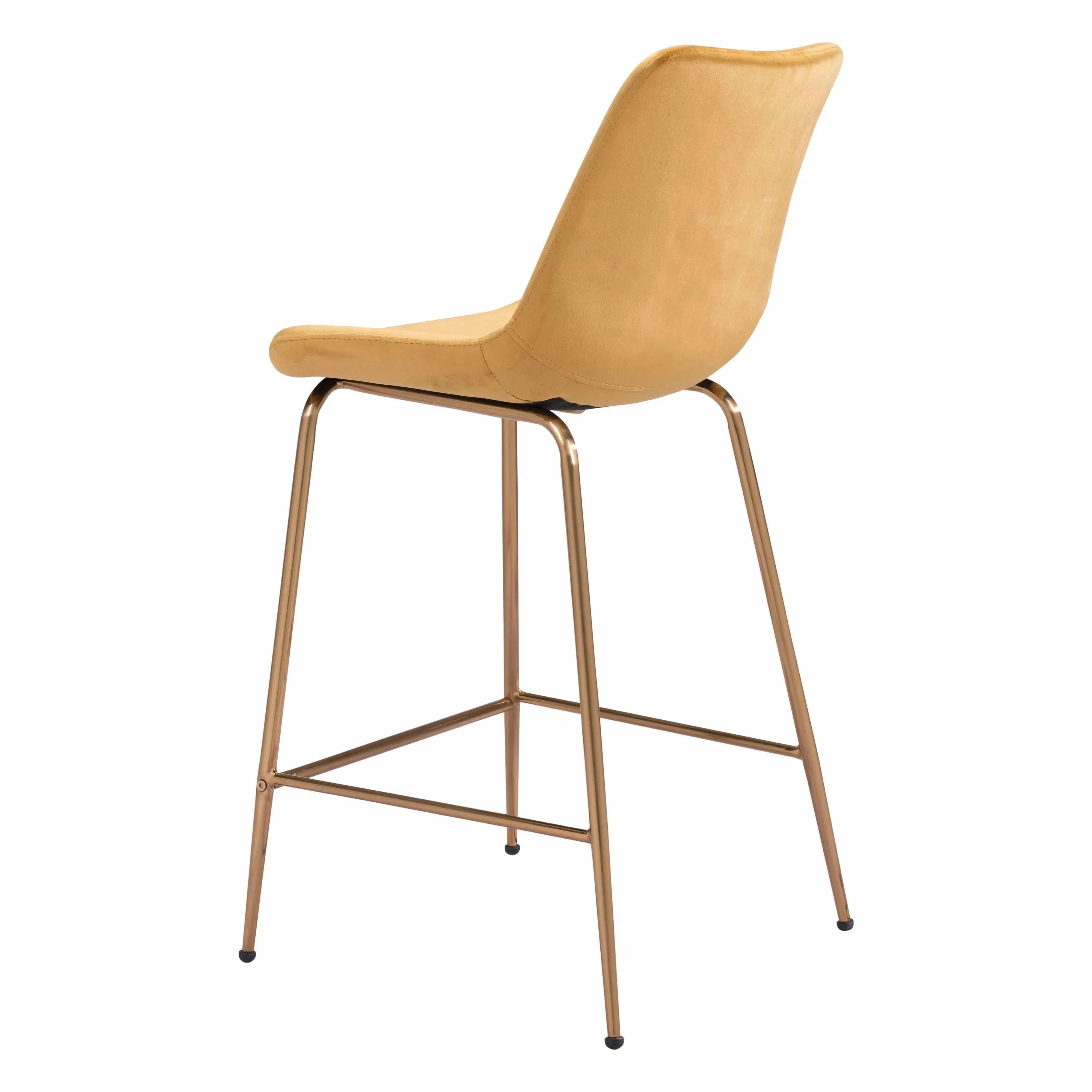 Tony Counter Chair Yellow & Gold