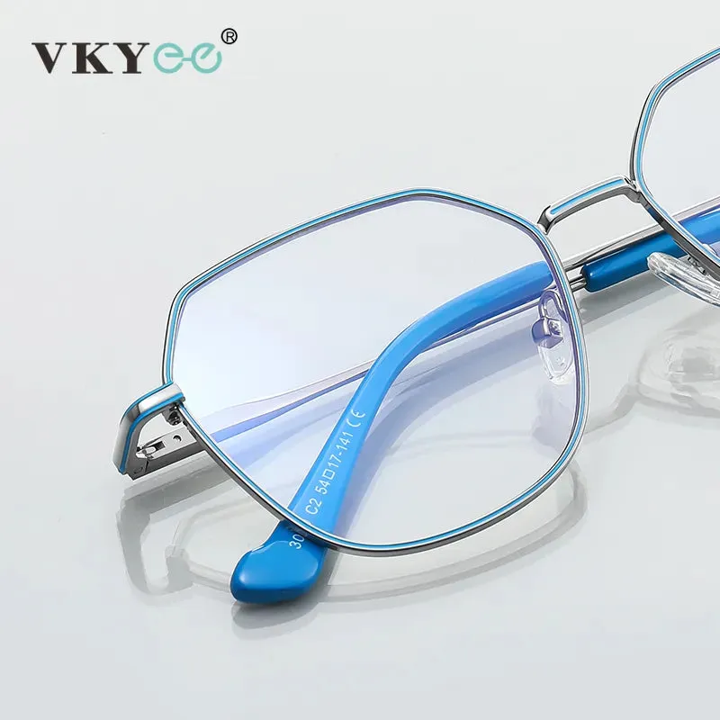 Vicky Women's Full Rim Polygon Alloy Reading Glasses 3040