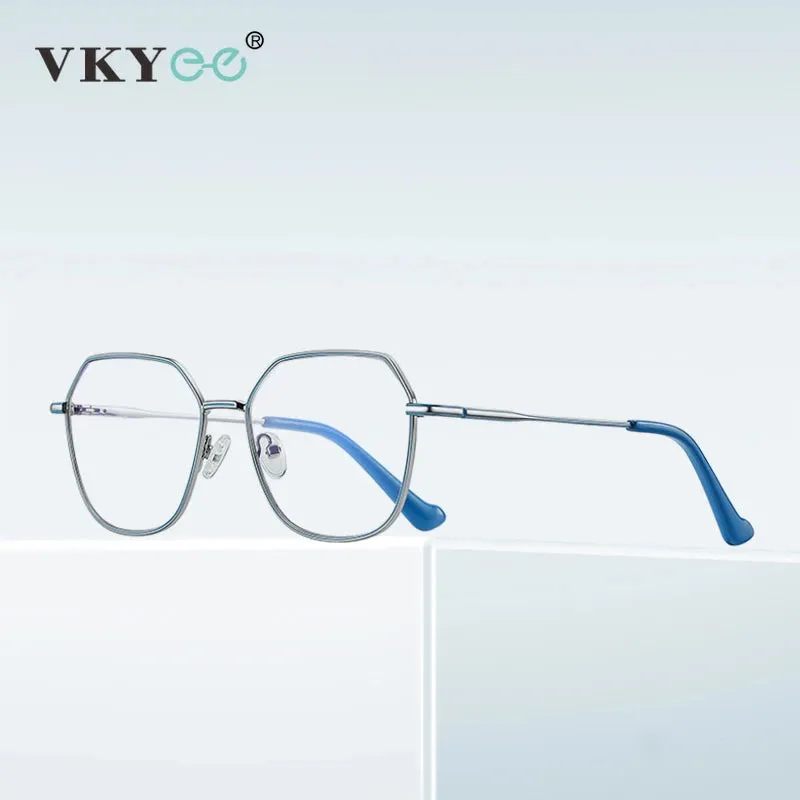 Vicky Women's Full Rim Polygon Alloy Reading Glasses 3040