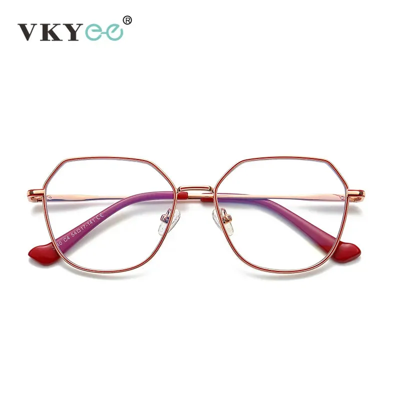 Vicky Women's Full Rim Polygon Alloy Reading Glasses 3040