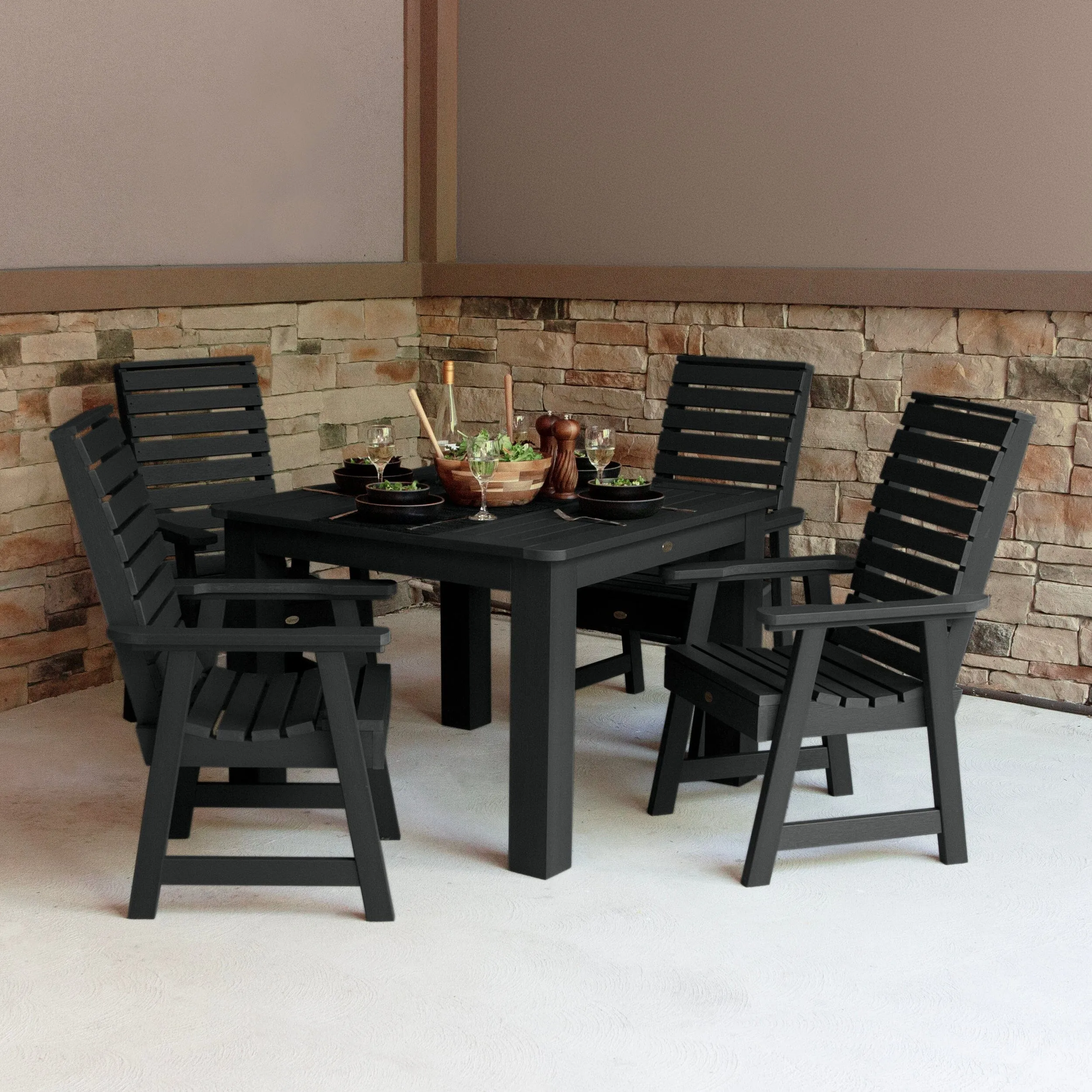 Weatherly 5pc Square Dining Set 42in x 42in - Dining Height