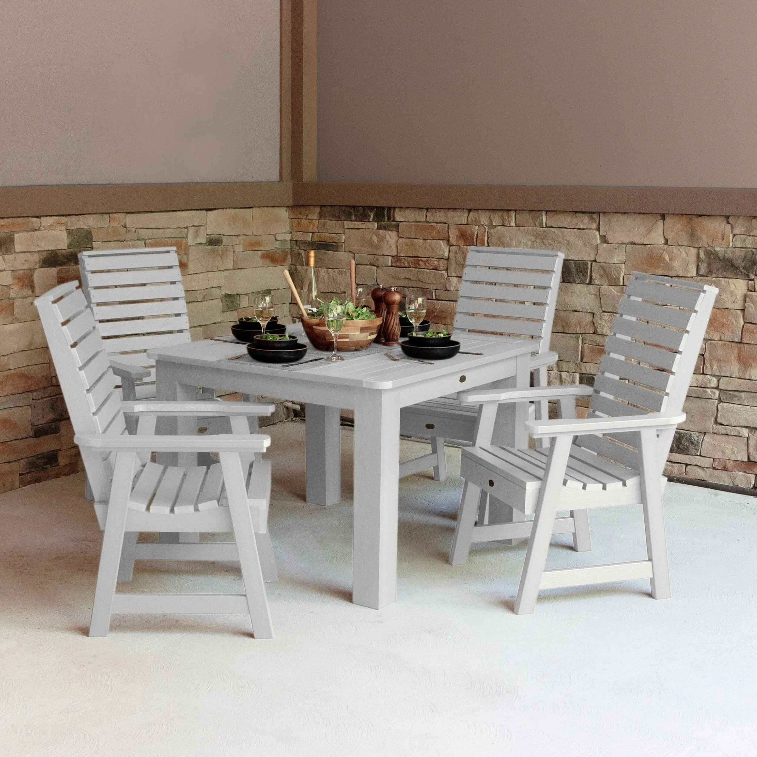 Weatherly 5pc Square Dining Set 42in x 42in - Dining Height