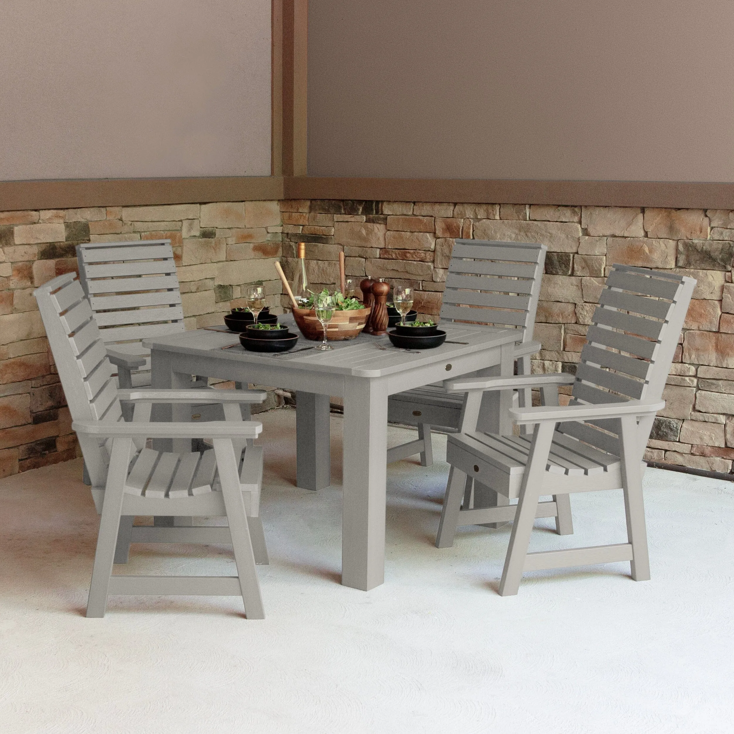 Weatherly 5pc Square Dining Set 42in x 42in - Dining Height