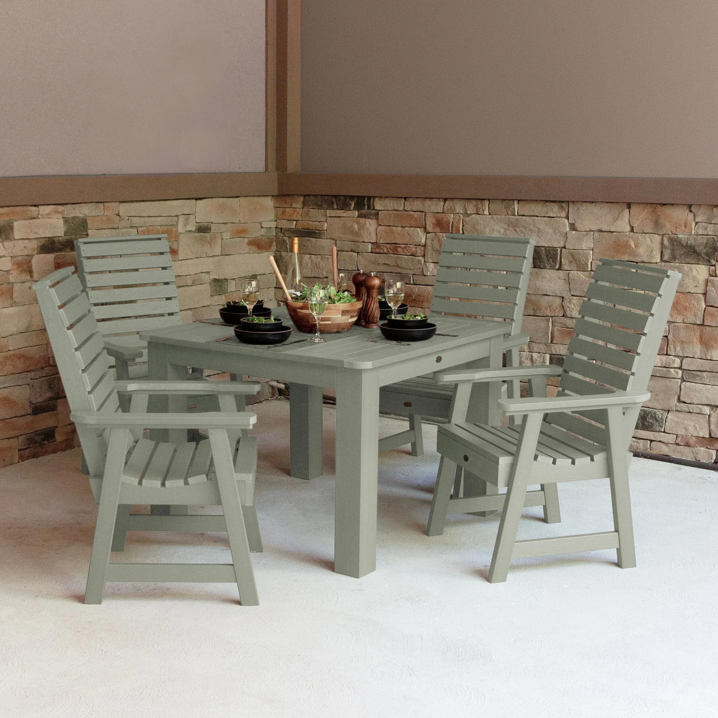 Weatherly 5pc Square Dining Set 42in x 42in - Dining Height