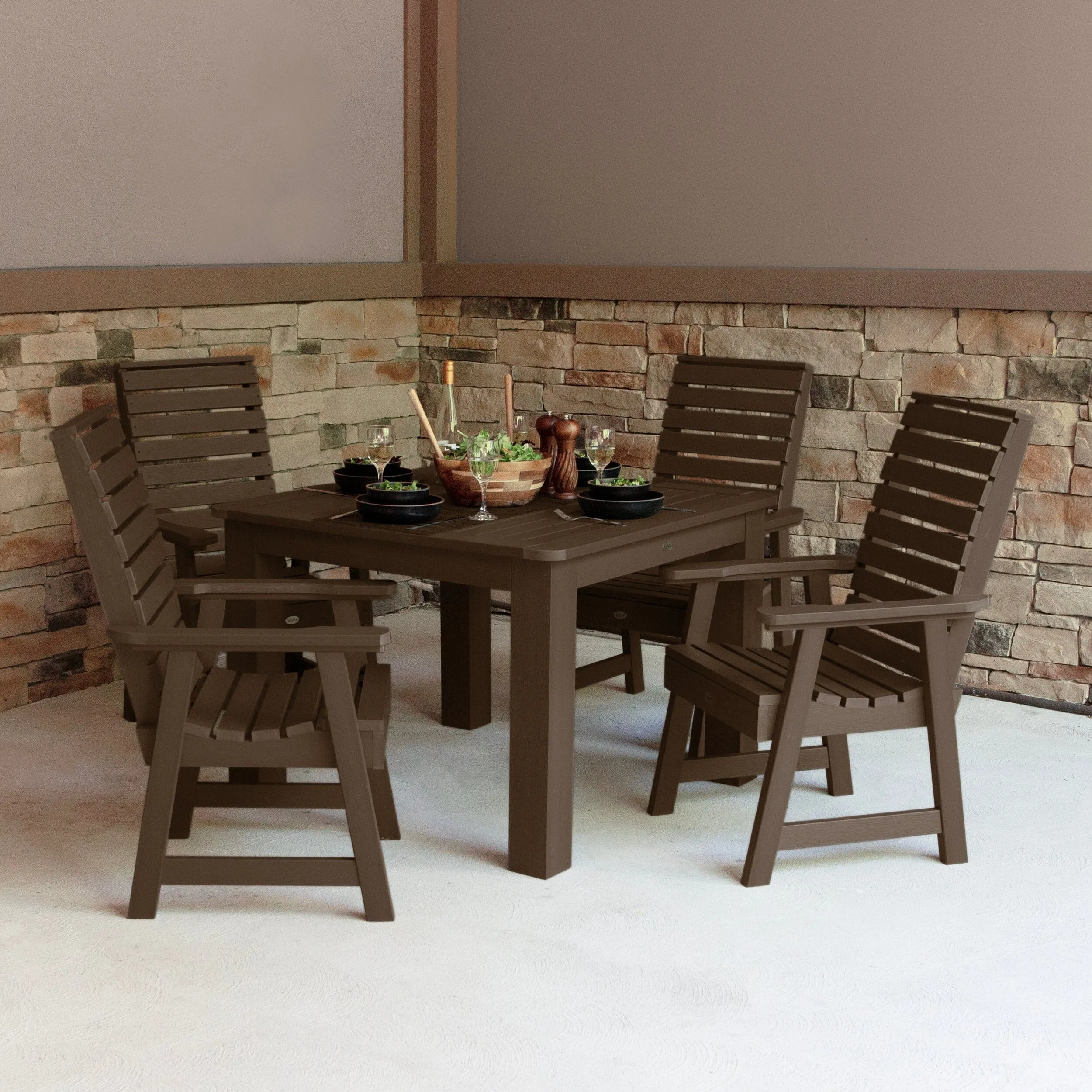 Weatherly 5pc Square Dining Set 42in x 42in - Dining Height