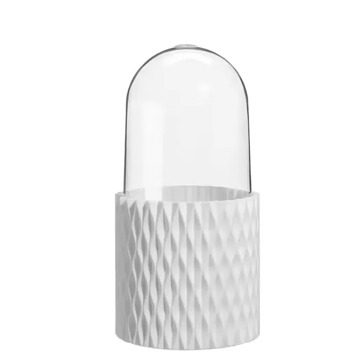 White Rotating Makeup Brush Holder