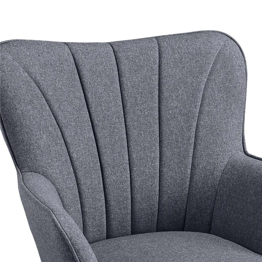 Yaheetech Pleated Fabric Armchair