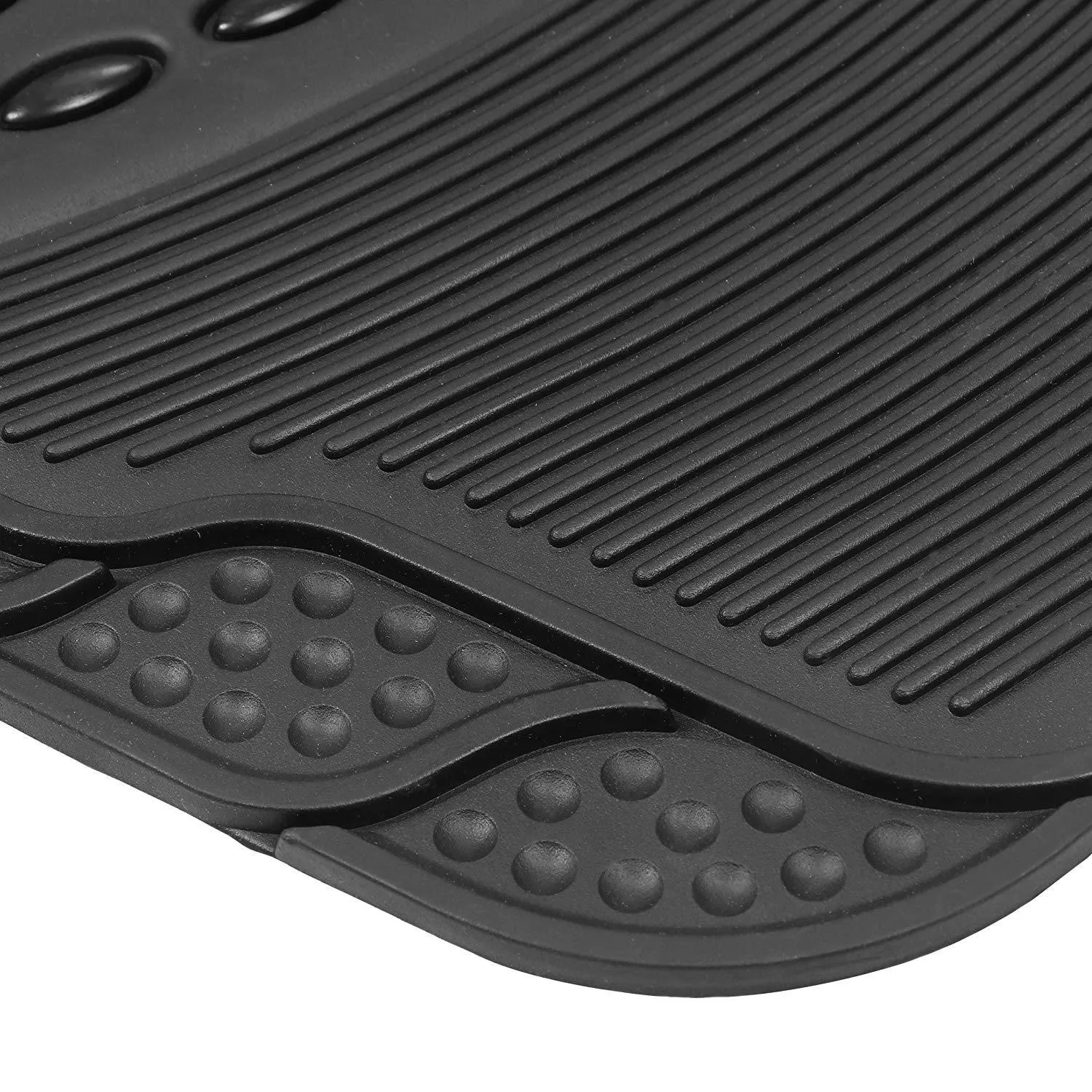 ZENY™ 4pc Black Rubber Liner Waterproof Floor Mats Cars/Trucks/SUV