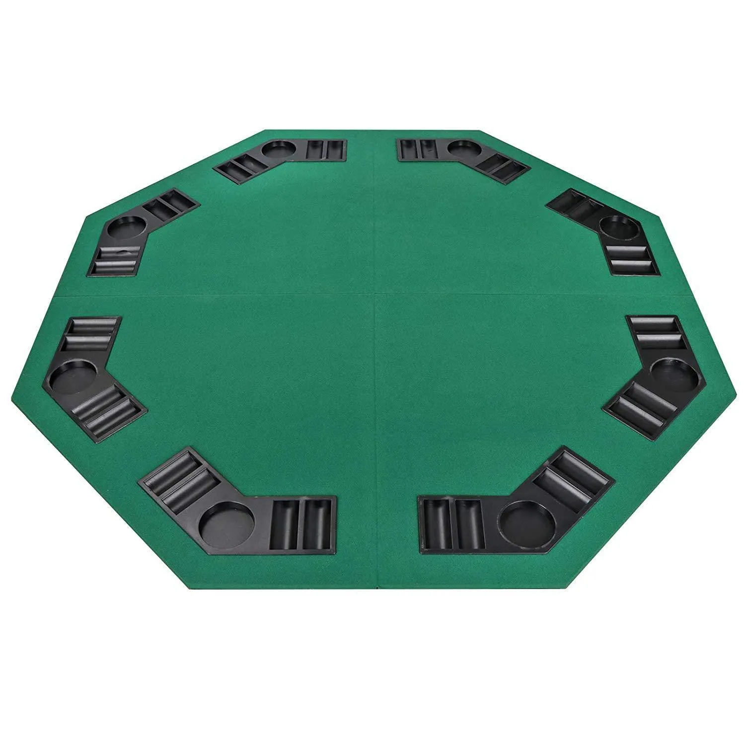 ZENY™ Foldable Poker Table Top Octagon 8 Players Poker Game Tabletop w/Carrying Bag